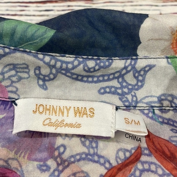 Johnny Was floral paria shirt tunic dress in multi - Picture 3 of 10